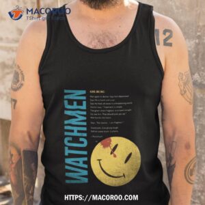 watchmen smiley with rorschach s joke shirt tank top