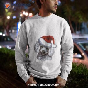 white toy poodle puppy christmas shirt sweatshirt