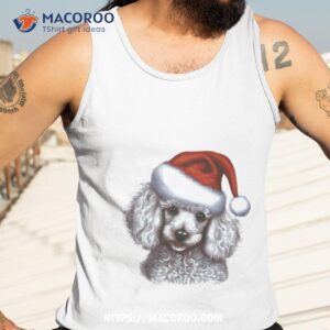 white toy poodle puppy christmas shirt tank top 3