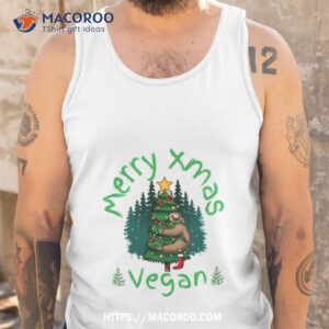 winter holidays vegan christmas shirt tank top