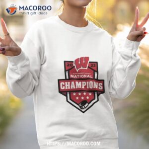 wisconsin badgers 2023 ncaa women s ice hockey national champions t shirt sweatshirt 2