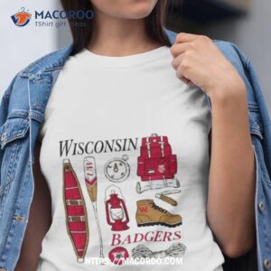 wisconsin badgers comfort wash camping trip t shirt tshirt
