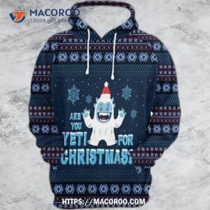 yeti christmas gosblue unisex 3d hoodies graphic for sublimation printed novelty 0