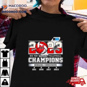 Big Ten Women S Volleyball Champions Nebraska Cornhuskers Tshirt