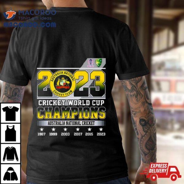 2023 Cricket World Cup Champions Australia National Cricket T Shirt