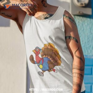 2023 trotting turkey thanksgiving dinner shirt tank top 1