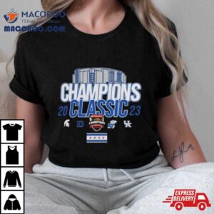 4 Team 2023 Champions Classic Building Slant Chicago Shirt