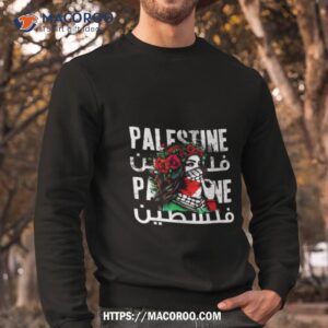 a palestinian girl with a palestinian bandana palestine t shirt sweatshirt