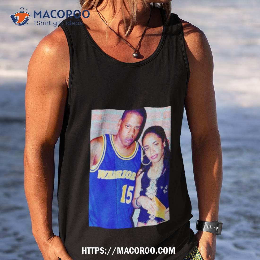 Aaliyah And Jay Z Rock The Boat Warriors Sprewell Beyonce Shirt