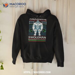 Abdominal Swoleman Fitness Yeti Ugly Christmas Shirt