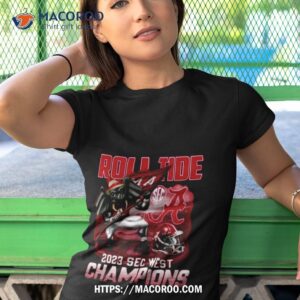 Alabama Crimson Tide Roll Tide 2023 Sec West Champions Tshirt 1