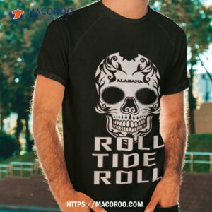 Alabama Roll Tide Roll Tide Ncaa Football Aop Varsity Skull T Shirt