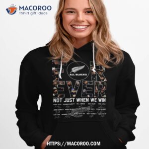 All Blacks Forever Not Just When We Win Signatures Shirt