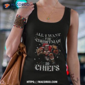 All I Want For Christmas Is Kansas City Chiefs Mascot Light Christmas Tank Top 4