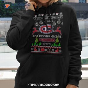 All I Want For Christmas Is You Montreal Canadiens Ice Hockey Ugly Christmas 2023 Hoodie 2
