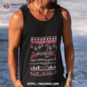 All I Want For Christmas Is You Washington Capitals Ice Hockey Ugly Christmas 2023 Tank Top