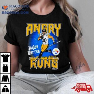 Angry Runs Pittsburgh Steelers Jaylen Warren Retro Tshirt