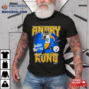 Angry Runs Pittsburgh Steelers Jaylen Warren Retro Tshirt