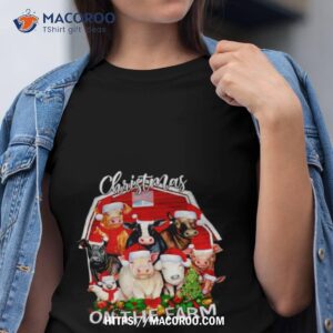 Animals Santa Christmas On The Farm Shirt