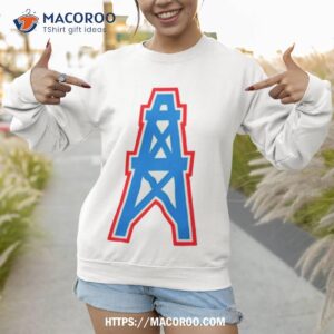 ariel epstein wearing luv ya blue houston oilers franklin logo shirt sweatshirt