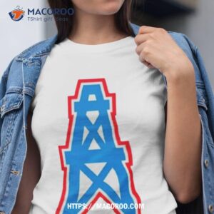 Ariel Epstein Wearing Luv Ya Blue Houston Oilers Franklin Logo Shirt