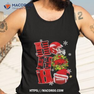 Arkansas Razorbacks Ho Ho Ho Merry Christmas Shirt 3 Arkansas Razorbacks Ho Ho Ho Merry Christmas Tank Top 3