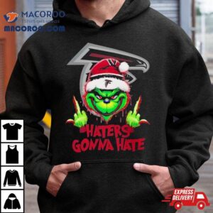 Atlanta Falcons Grinch Middle Finger Haters Gonna Hate Logo Shirt
