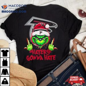 Atlanta Falcons Grinch Middle Finger Haters Gonna Hate Logo Tshirt