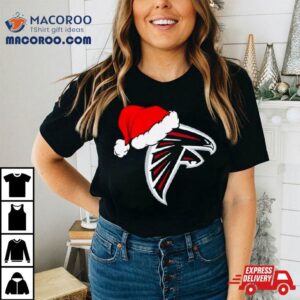 Atlanta Falcons Logo Santa Hat Christmas Tshirt