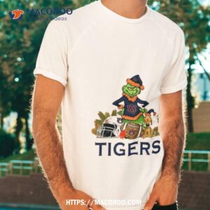 Auburn Tigers Santa Grinch And Dog Merry Christmas T Shirt