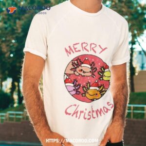 Axolotl With Santa Hat Christmas Shirt