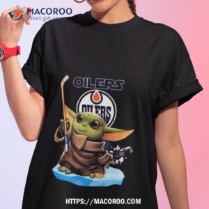 Baby Yoda Edmonton Oilers Hockey 2023 Shirt