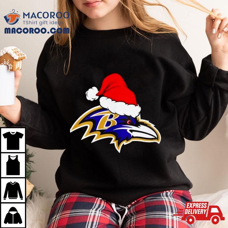 Baltimore Ravens Logo Santa Hat Christmas 2023 Shirt Baltimore Ravens Logo Santa Hat Christmas 2023 Shirt