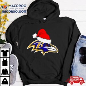 Baltimore Ravens Logo Santa Hat Christmas 2023 Shirt 1 Baltimore Ravens Logo Santa Hat Christmas Tshirt