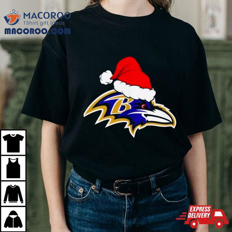 Baltimore Ravens Logo Santa Hat Christmas 2023 Shirt Baltimore Ravens Logo Santa Hat Christmas 2023 Shirt