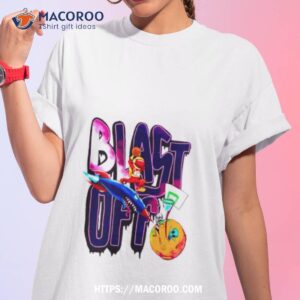 basketball rockets blast off shirt tshirt 1