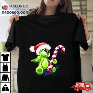 Bear Gummy And Candy Cane Christmas Tshirt