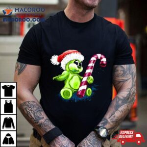 Bear Gummy And Candy Cane Christmas Tshirt