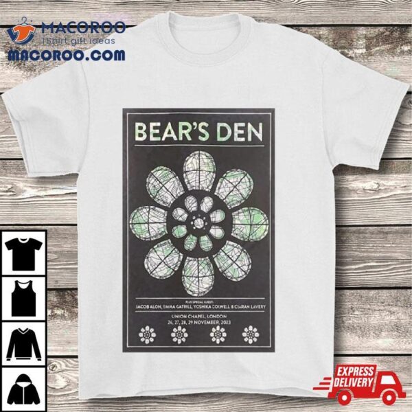 Bear’s Den Concert At Union Chapel London England November 28 2023 Tour Poster Shirt