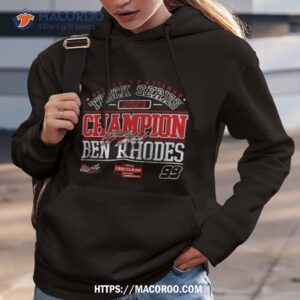Ben Rhodes Checkered Flag Sports Black 2023 Nascar Craftsman Truck Series Champion Hoodie 3
