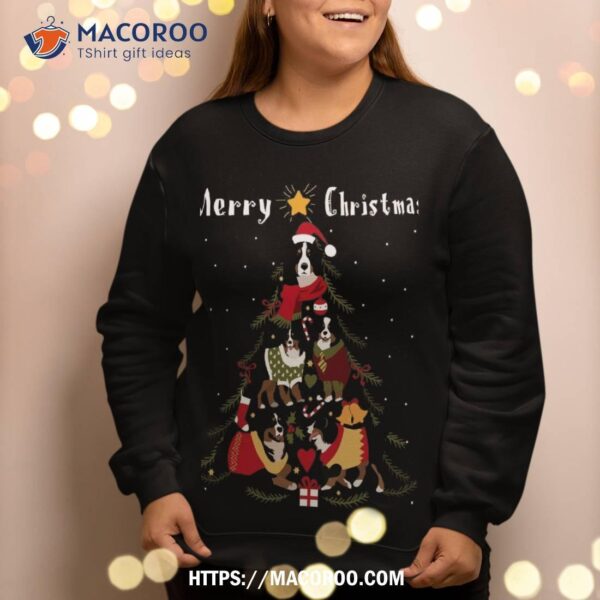 Bernese Mountain Dog Christmas Tree Xmas Sweatshirt