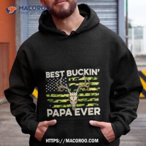 Best Buckin Papa Ever Usa Flag Camo Shirt