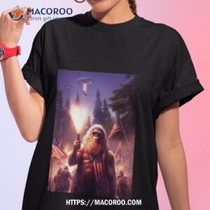 Bigfoot Independence Day Party Poster Shirt