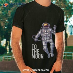 Bitcoin Astronaut To The Moon Light Text Shirt