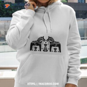 Black Dala Horse Swedish Horses Scandinavian Folk Ar Hoodie 2