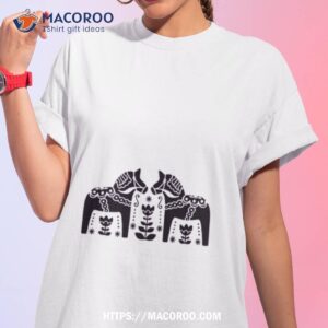 Black Dala Horse Swedish Horses Scandinavian Folk Ar Tshirt 1