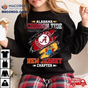 Blood Inside Me Alabama Crimson Tide Territory New Jersey Chapter Tshirt