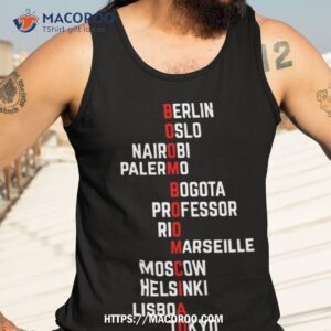 Boom Boom Ciao Money Heist Funny Acronim Tank Top 3