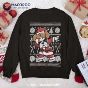 Boxer Dog Ugly Christmas Sweatshirt Dabbing