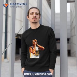 brandin podziemski wearing stephen curry shirt sweatshirt 1